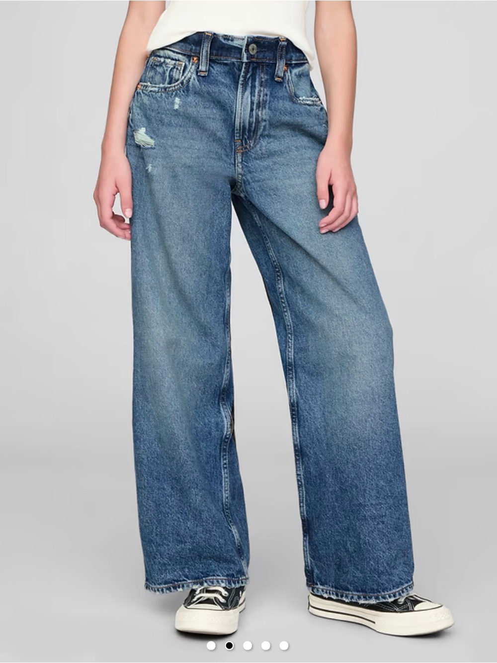 Girl’s Low Rise Stride Wide Leg Jeans